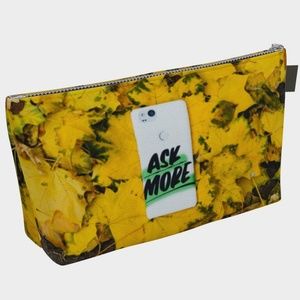 Ask More, Autumn. - Large Cosmetic Bag